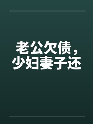 老公欠债，少妇妻子还