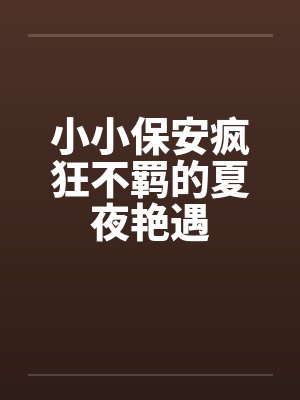 小小保安疯狂不羁的夏夜艳遇