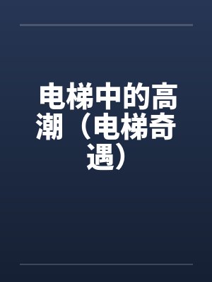电梯中的高潮（电梯奇遇）by佚名